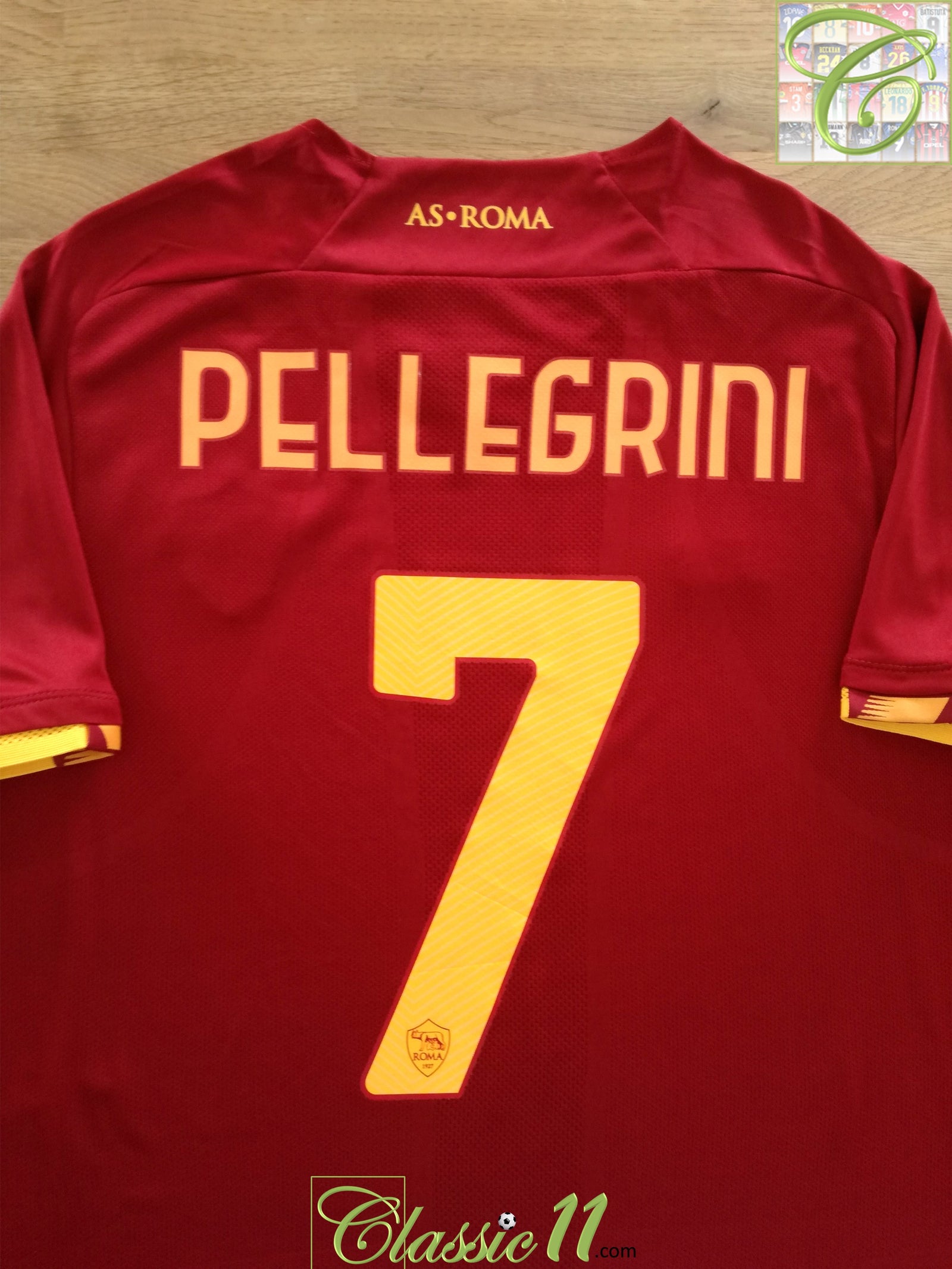 2021/22 Roma Home Football Shirt Pellegrini #7