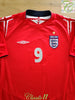 2004/05 England Away Football Shirt Rooney #9 (L)