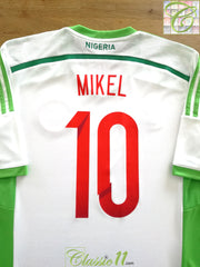 2014/15 Nigeria Away Football Shirt Mikel #10