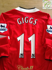 2004/05 Man Utd Home Premier League Long Sleeve Football Shirt Giggs #11