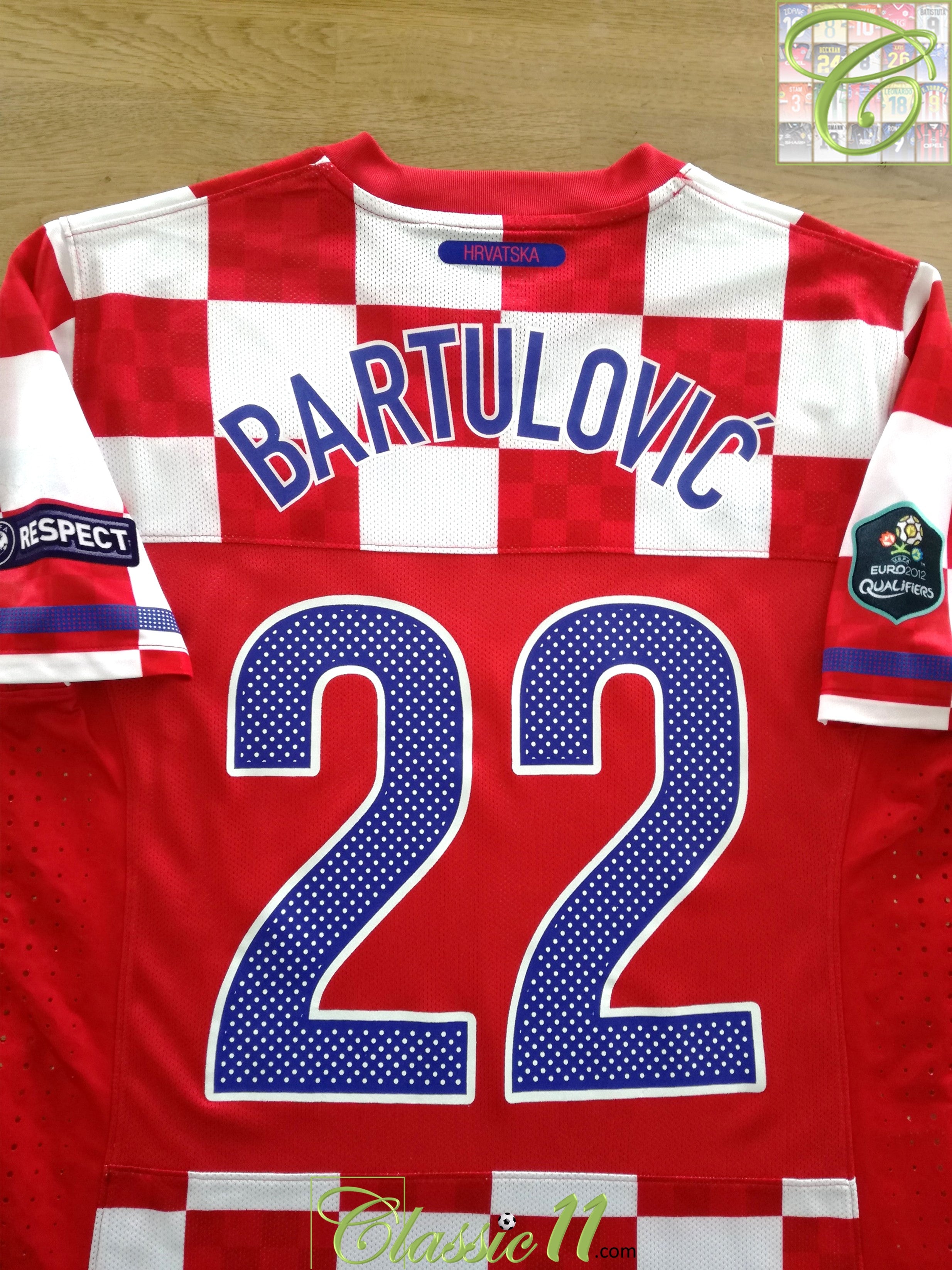 2010/11 Croatia Home 'Euro 2012 Qualifiers' Player Issue Football Shirt Bartulović #22