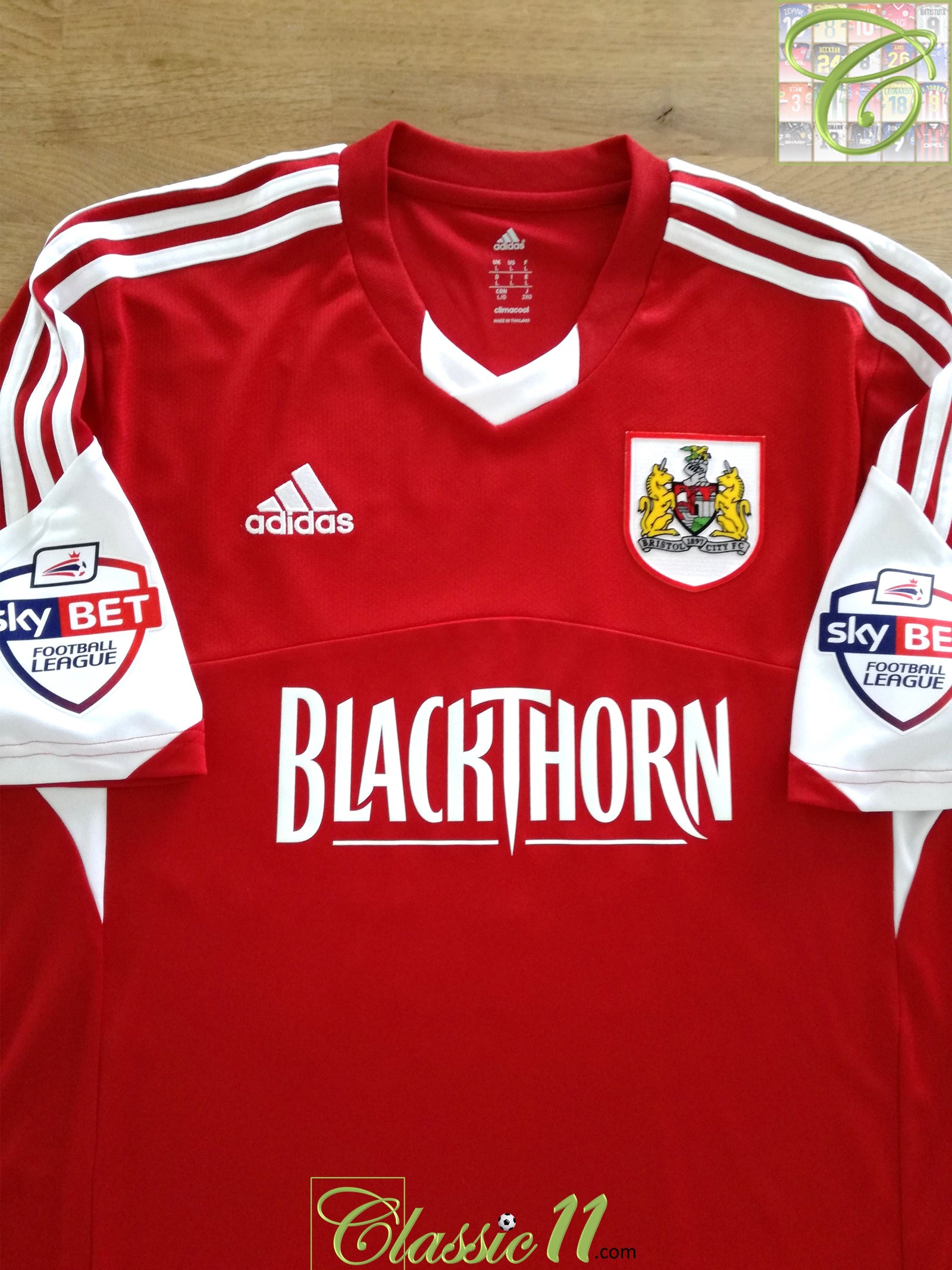 2013/14 Bristol City Home Football League Shirt Cunningham #16