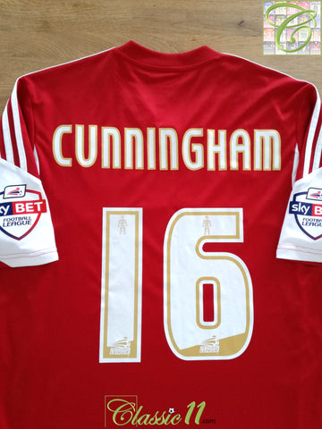 2013/14 Bristol City Home Football League Shirt Cunningham #16