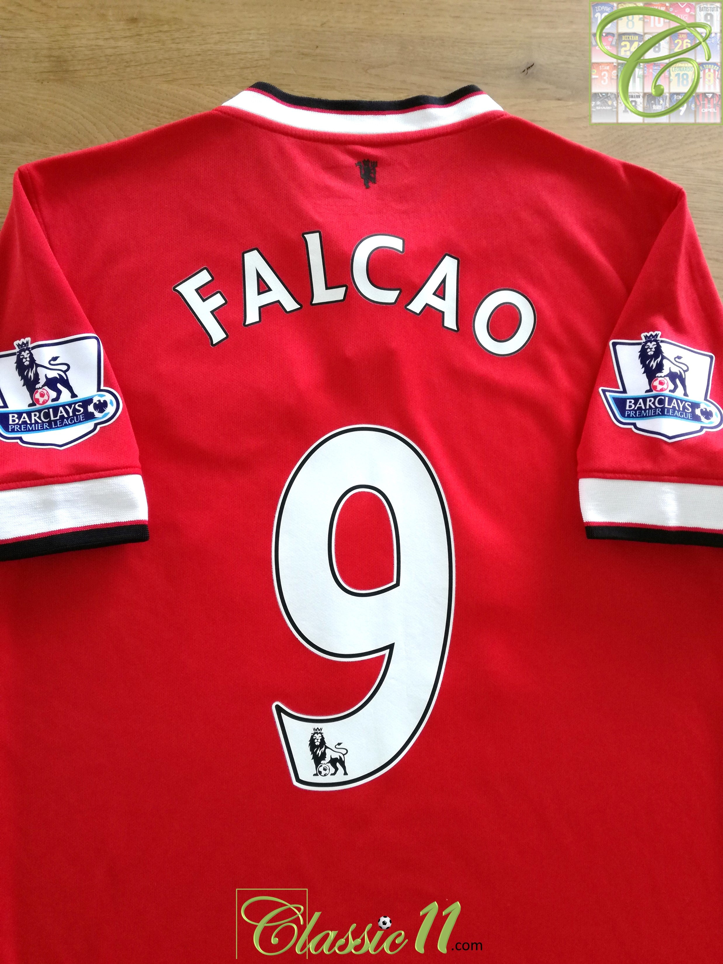 2014/15 Man Utd Home Premier League Football Shirt Falcao #9