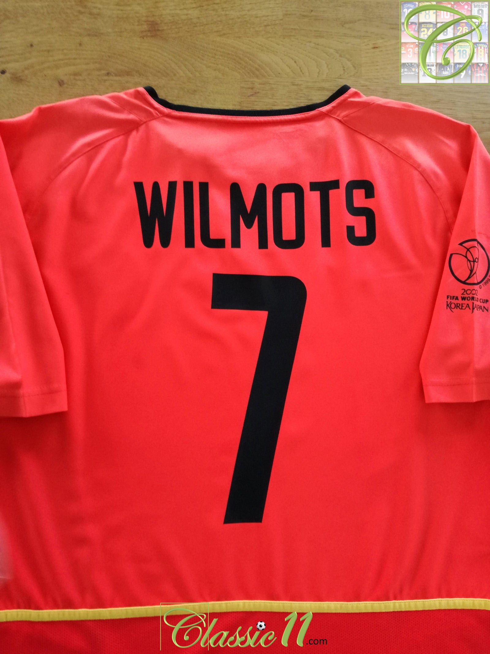 2002 Belgium Home World Cup Football Shirt Wilmots #7