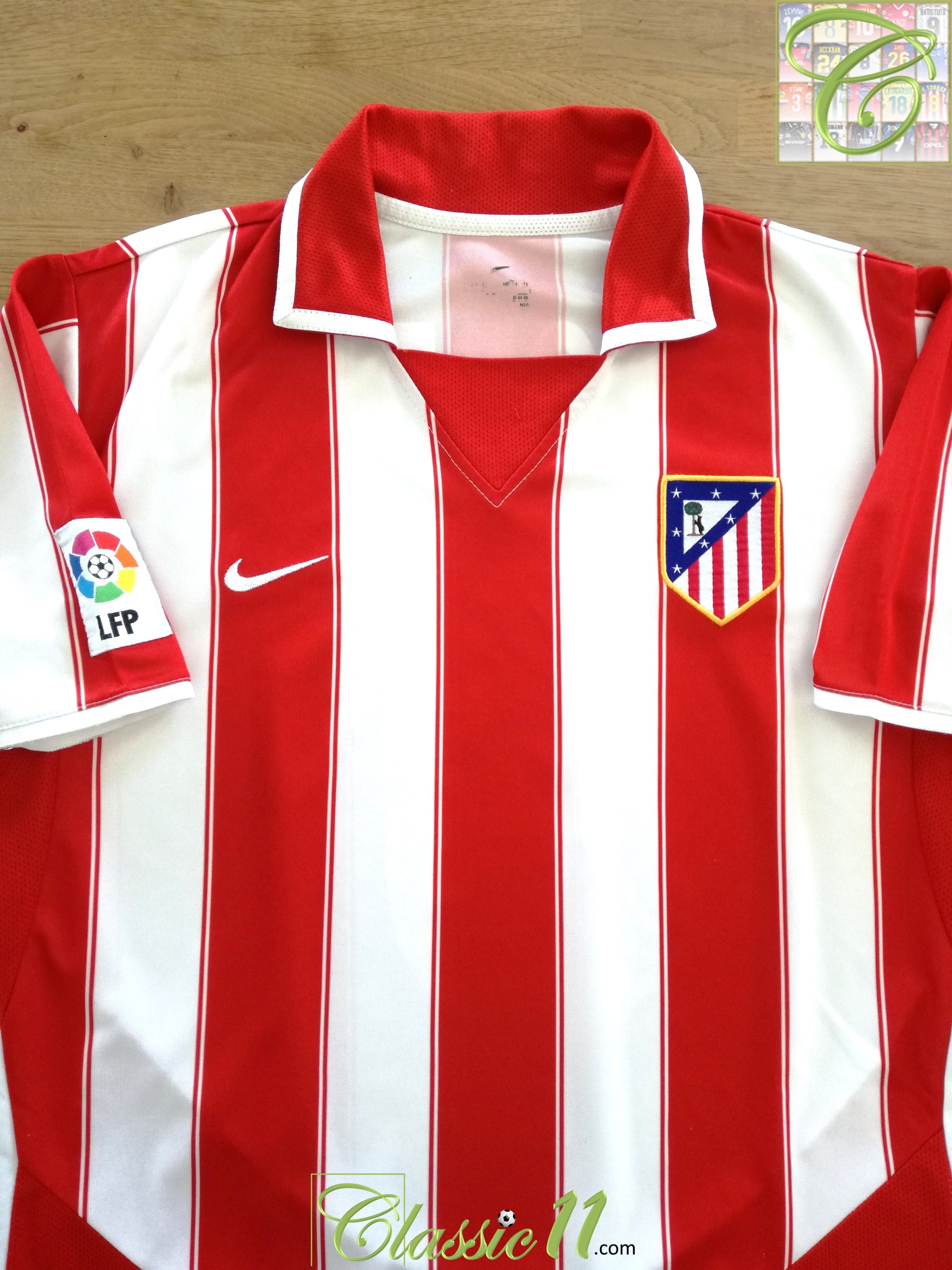 2003/04 Atlético Madrid Home La Liga Football Shirt