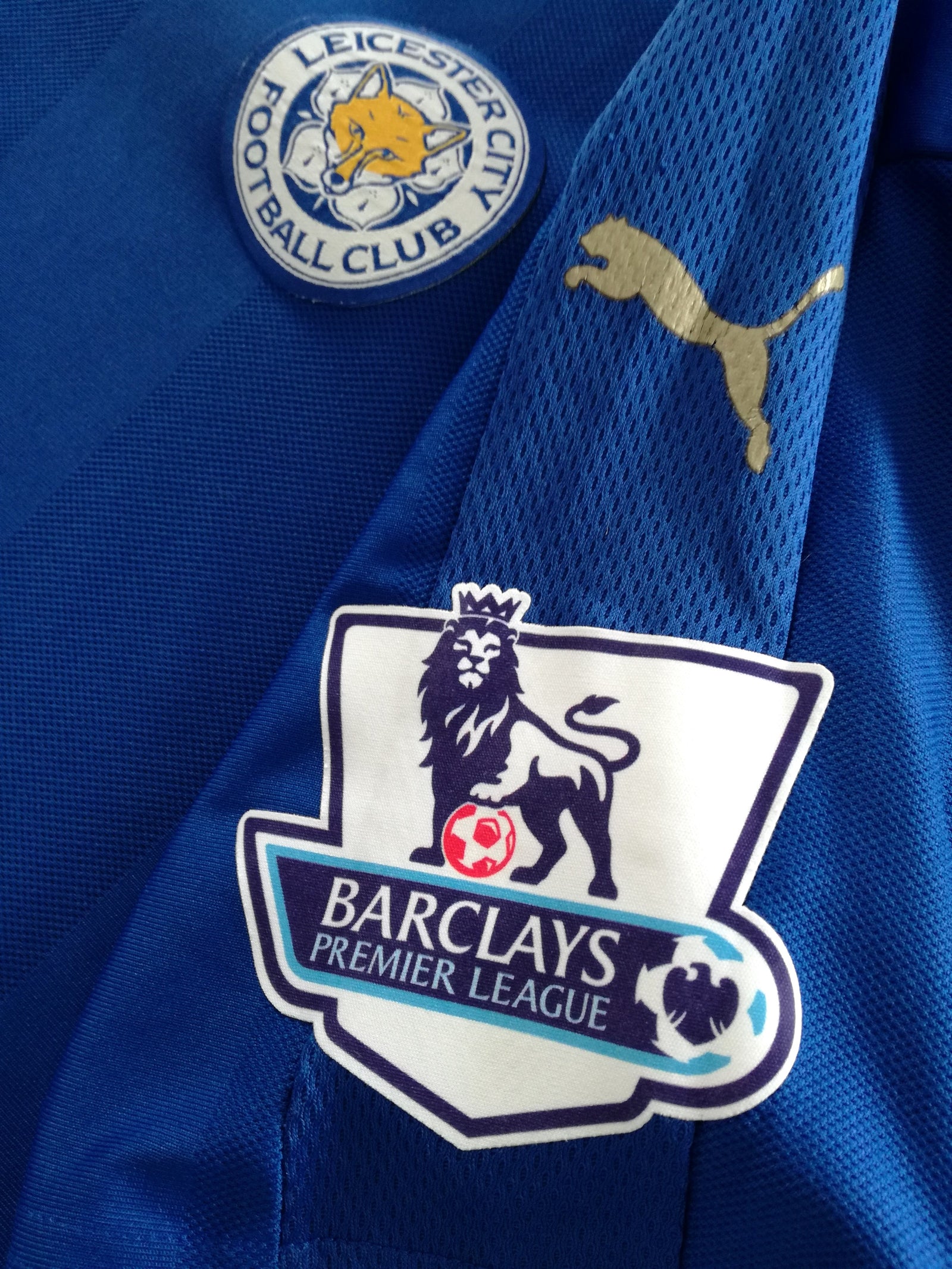 2015/16 Leicester City Home Premier League Football Shirt Vardy #9 (B)