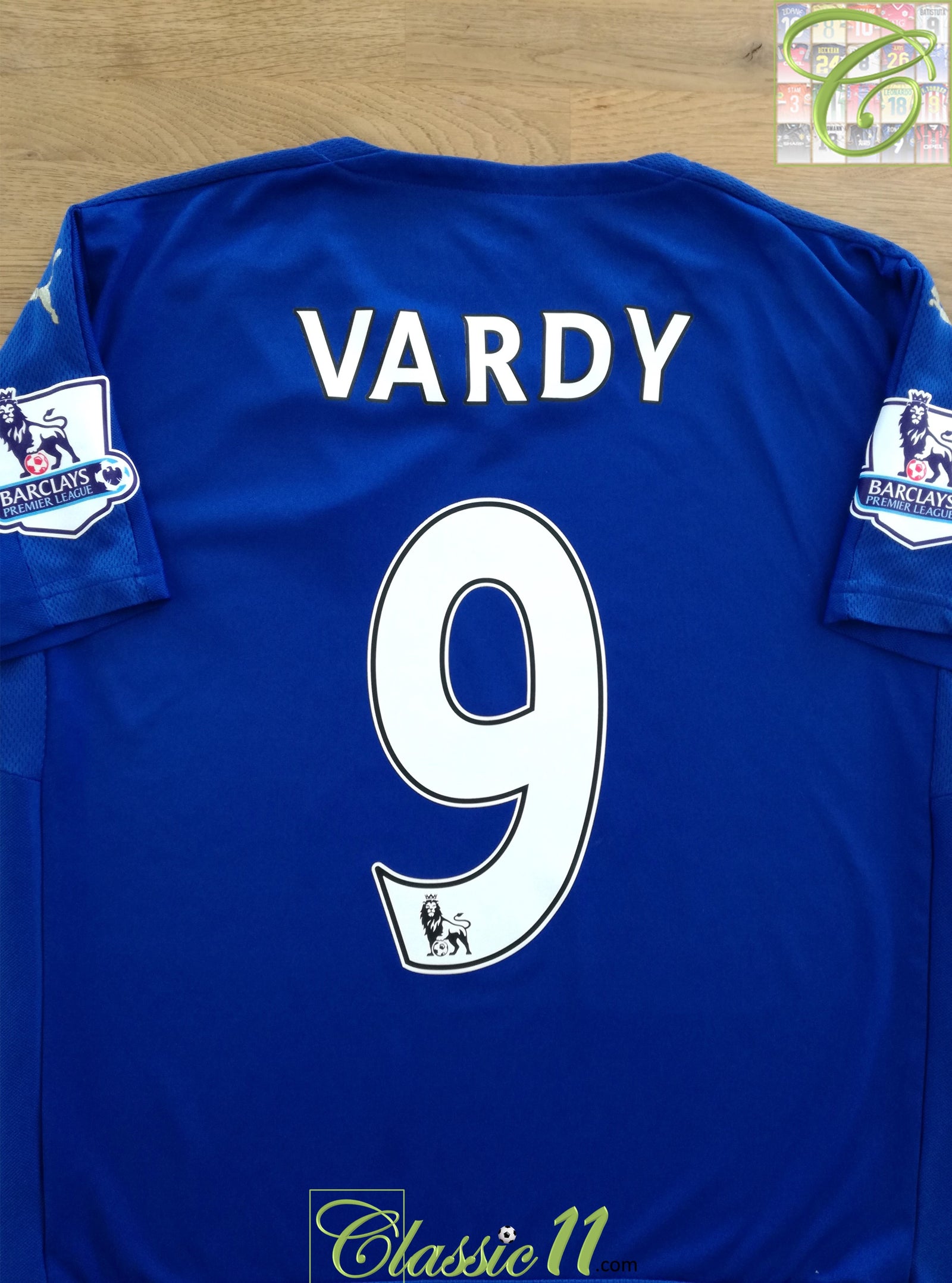 2015/16 Leicester City Home Premier League Football Shirt Vardy #9