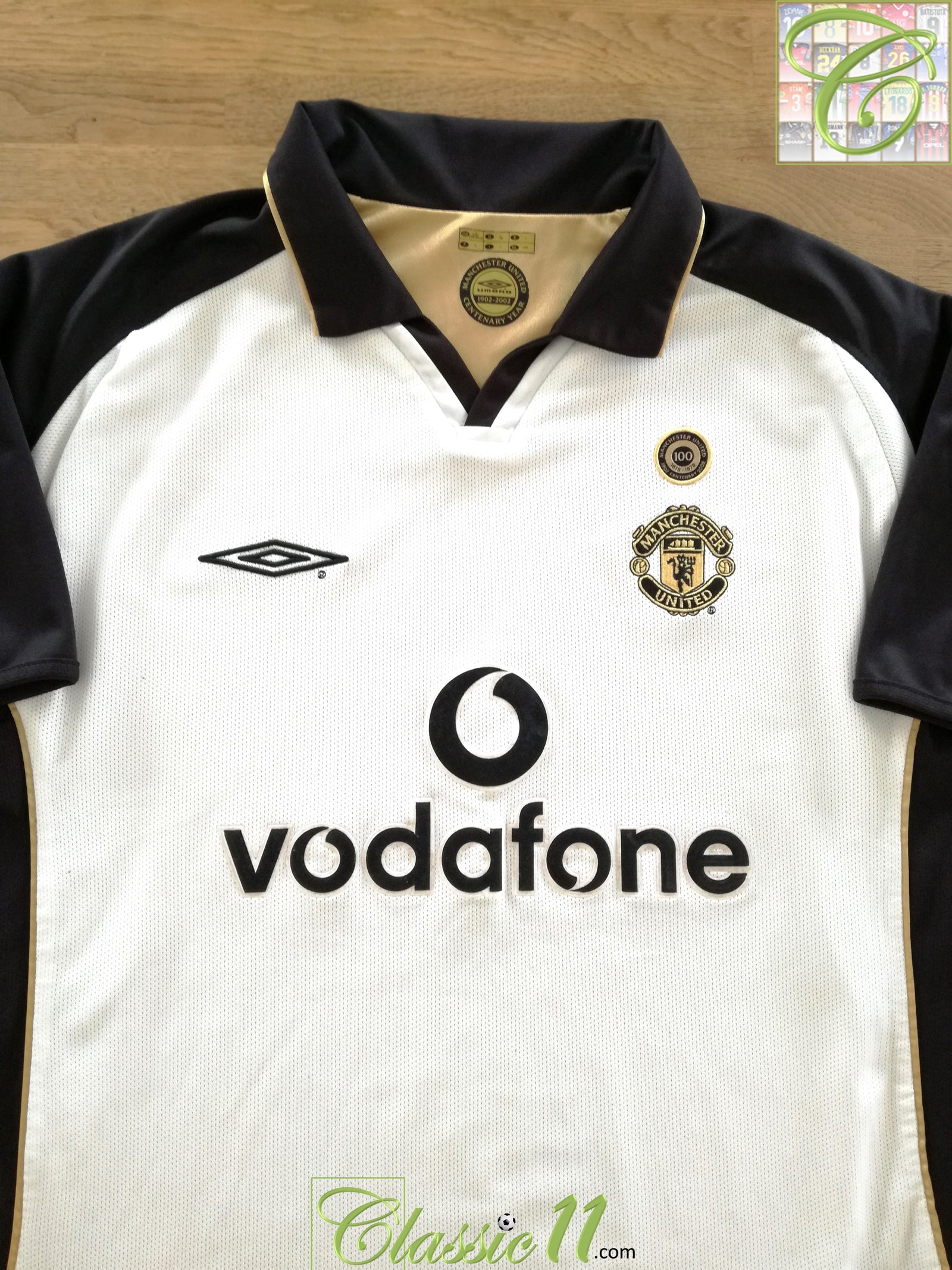 2001/02 Man Utd Away Centenary Football Shirt