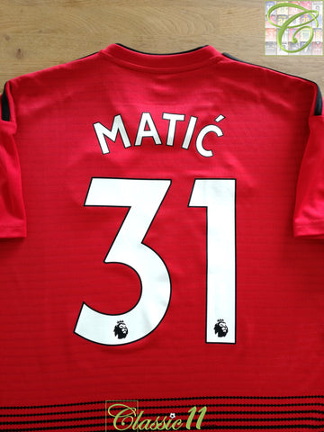 2018/19 Man Utd Home Premier League Football Shirt Matić #31