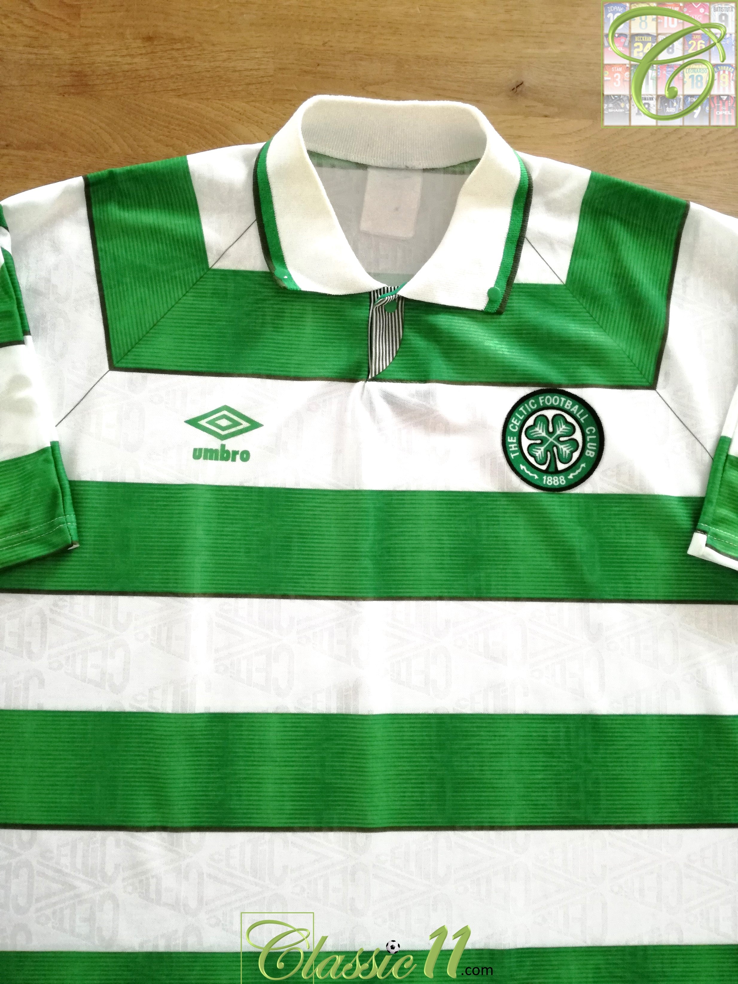 1991/92 Celtic Home Football Shirt