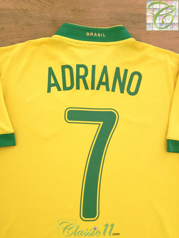 2006/07 Brazil Home Football Shirt Adriano #7