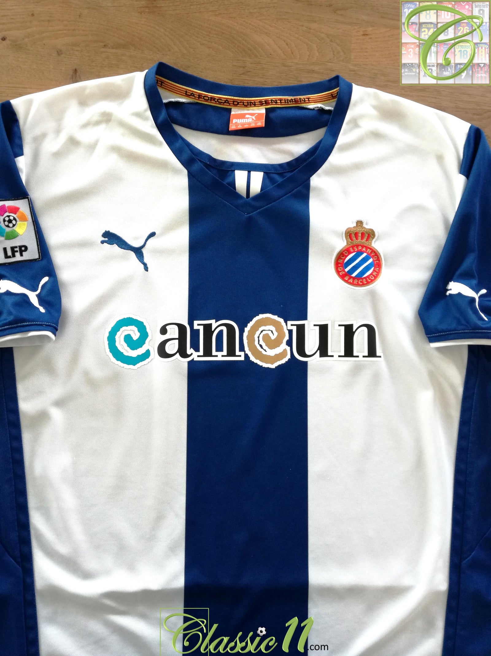 2013/14 Espanyol Home La Liga Football Shirt (XXL)