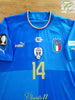 2022 Italy Home Finalissima Football Shirt Chiesa #14