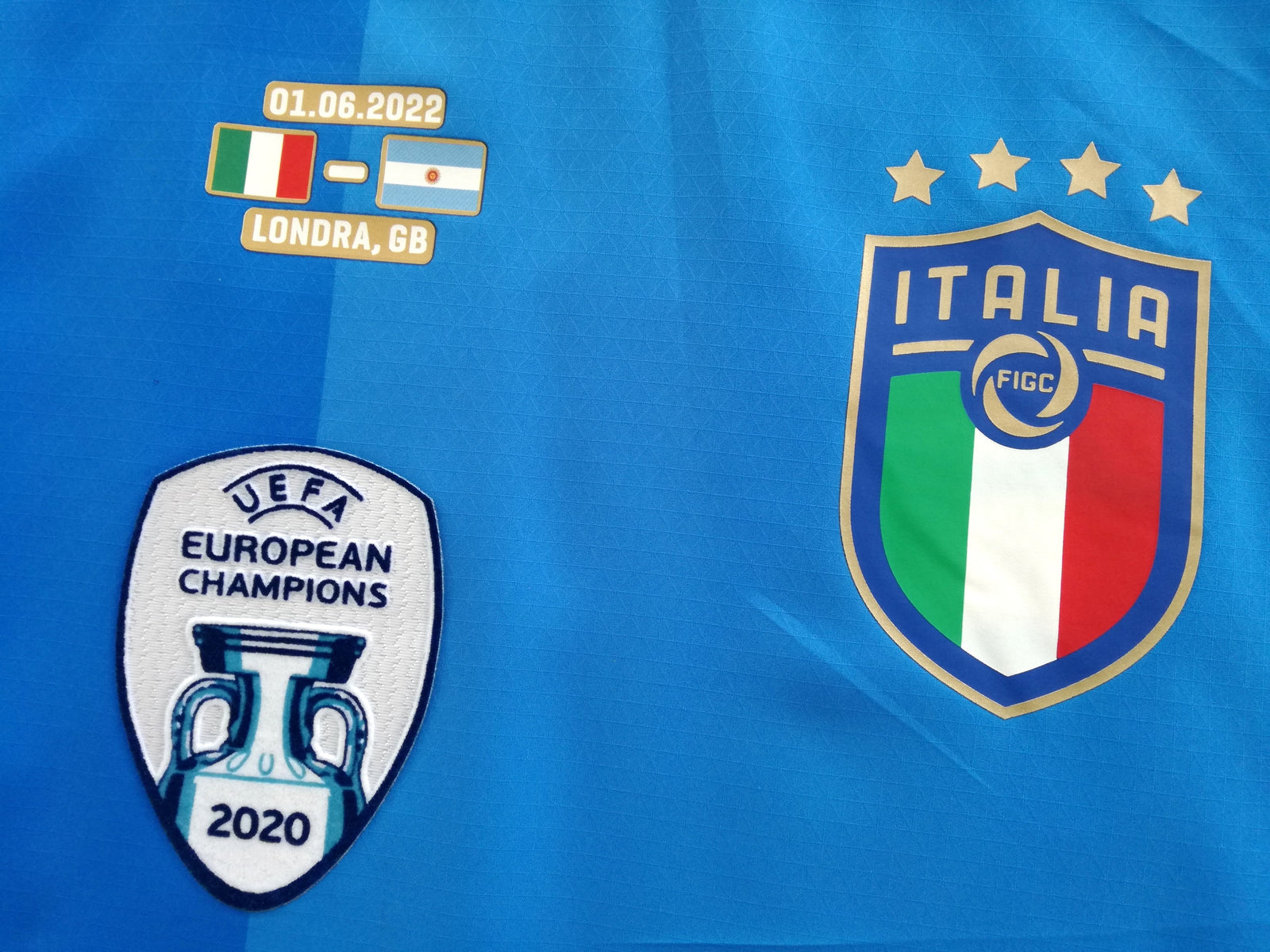 2022 Italy Home Finalissima Authentic Football Shirt Chiesa #14 (XXL)