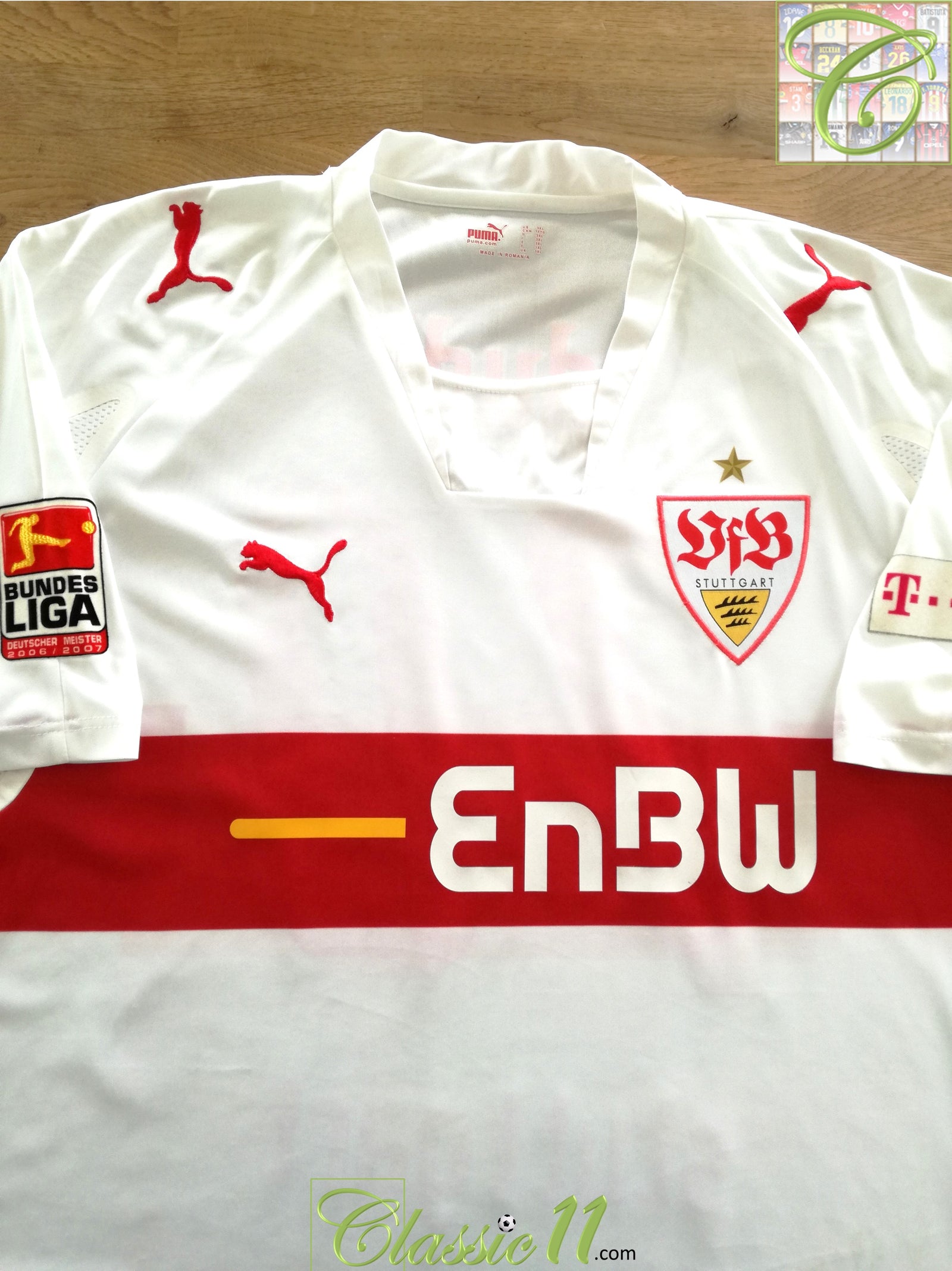 2007/08 VfB Stuttgart Home Bundesliga Player Issue Football Shirt Dudi #70 (3XL)