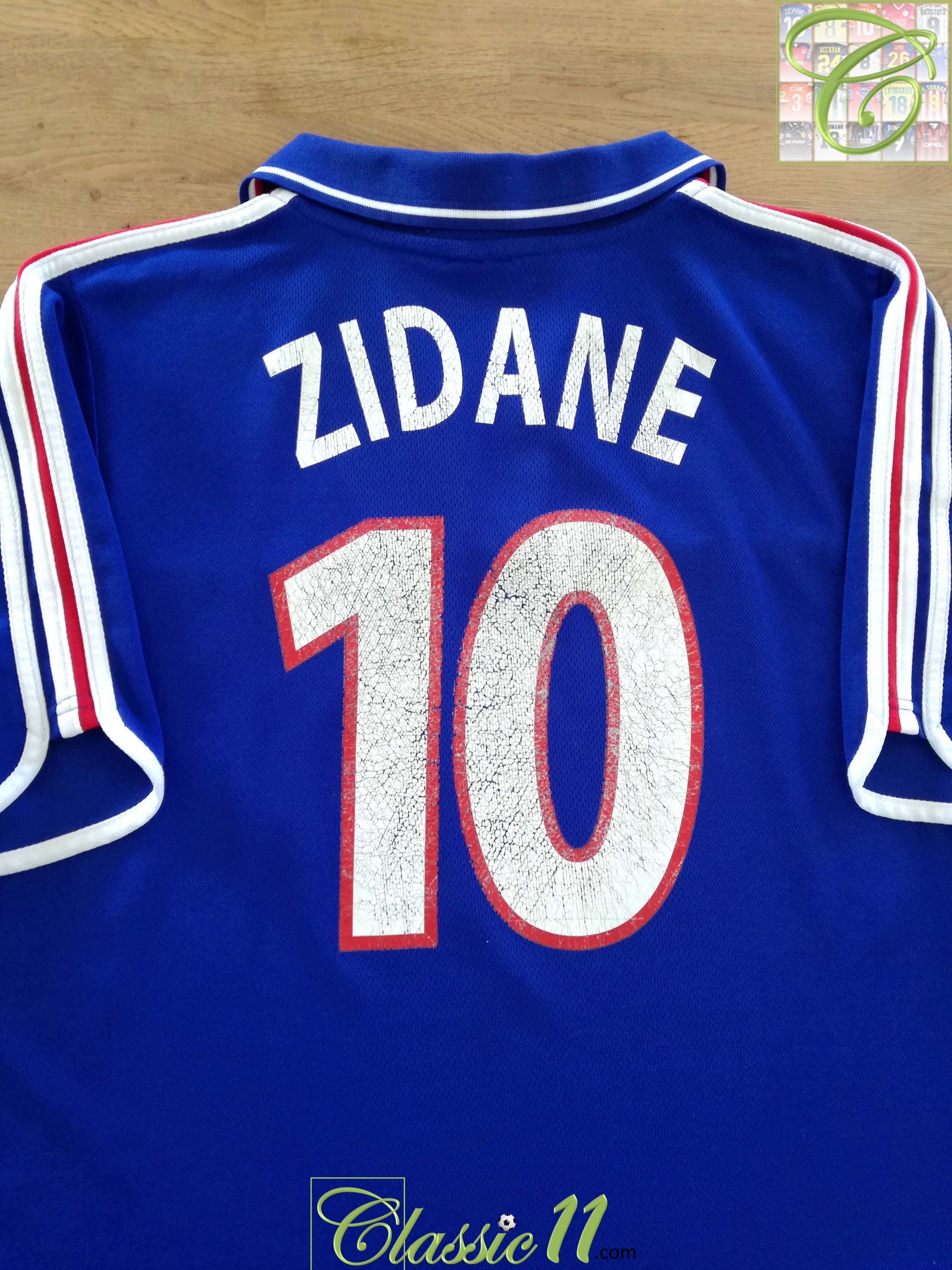 2000/01 France Home Football Shirt Zidane #10