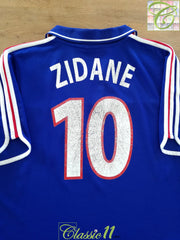 2000/01 France Home Football Shirt Zidane #10