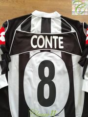 2002/03 Juventus Home Serie A Long Sleeve Football Shirt Conte #8