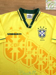 1994/95 Brazil Home Football Shirt