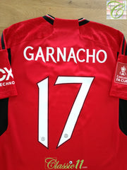 2023/24 Man Utd Home FA Cup Final Football Shirt Garnacho #17