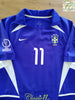 2002 Brazil Away World Cup Football Shirt Ronaldinho #11