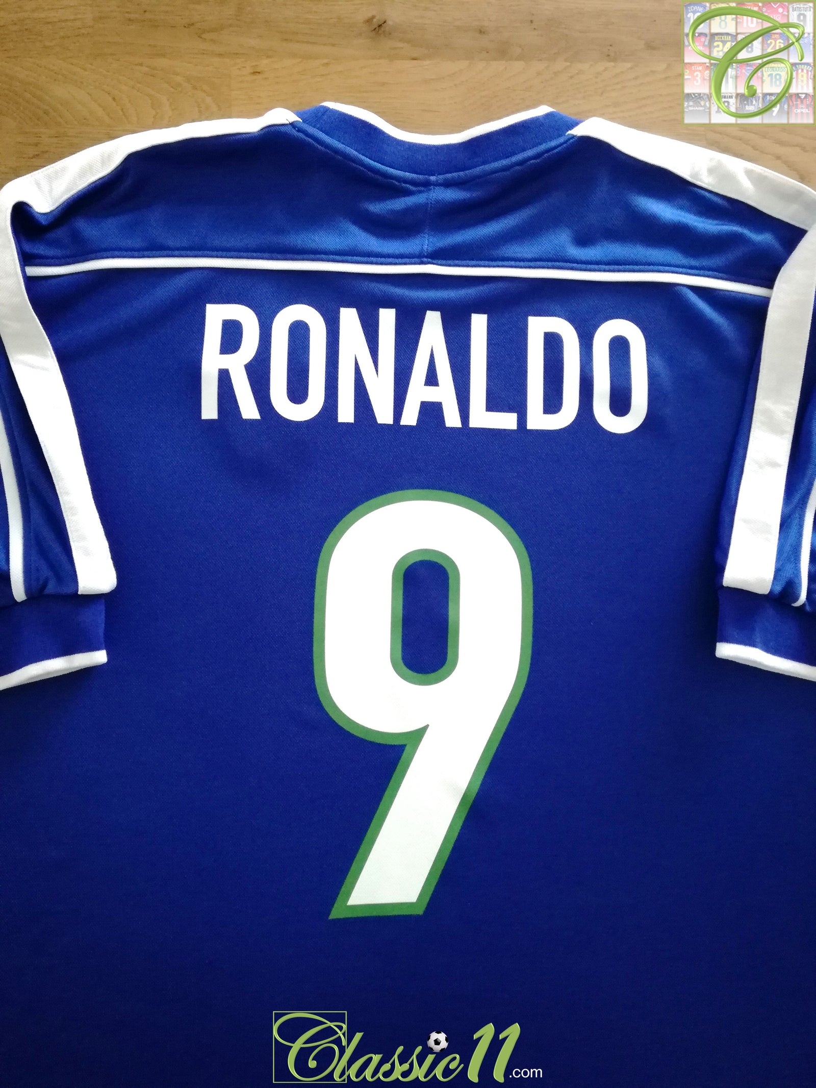 1998/99 Brazil Away Football Shirt Ronaldo #9