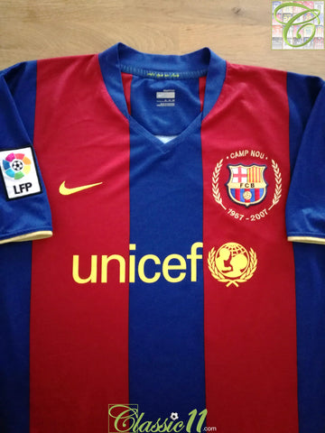 2007/08 Barcelona Home La Liga Football Shirt