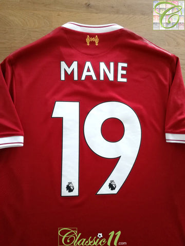 2017/18 Liverpool Home '125 Years' Premier League Football Shirt Mane #19