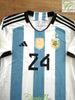 2023 Argentina Home Authentic Football Shirt E. Fernández #24