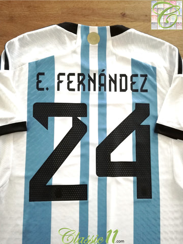 2023 Argentina Home Authentic Football Shirt E. Fernández #24