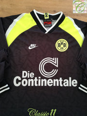 1995/96 Borussia Dortmund Away Long Sleeved Football Shirt