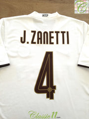 2008/09 Internazionale Away Football Shirt. J. Zanetti #4 (M)