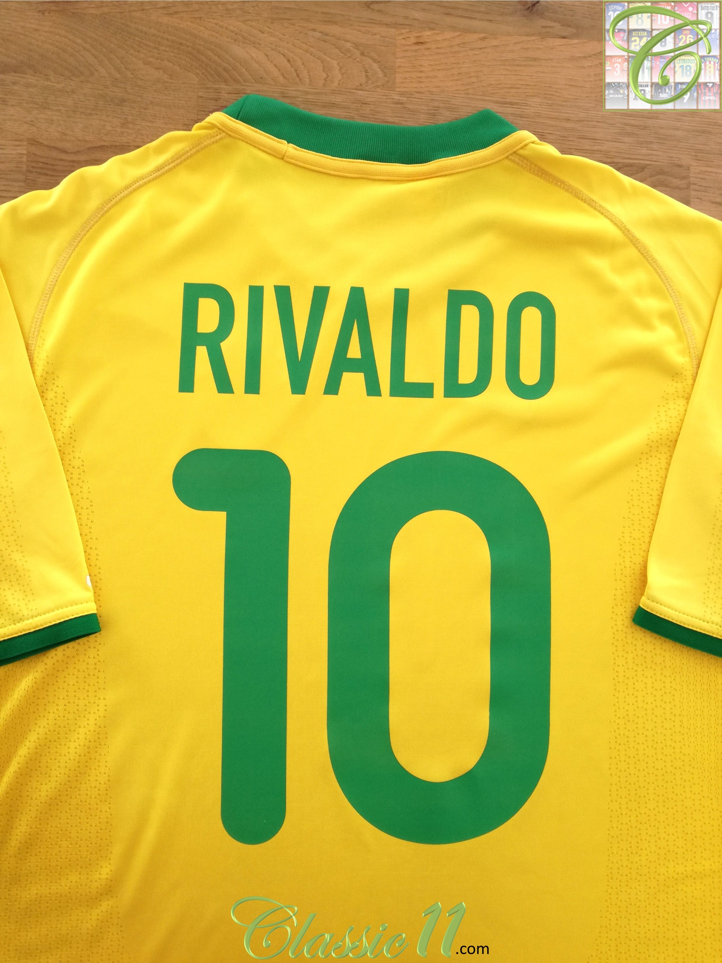 2000/01 Brazil Home Football Shirt Rivaldo #10