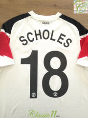 2010/11 Man Utd Away Football Shirt Scholes #18