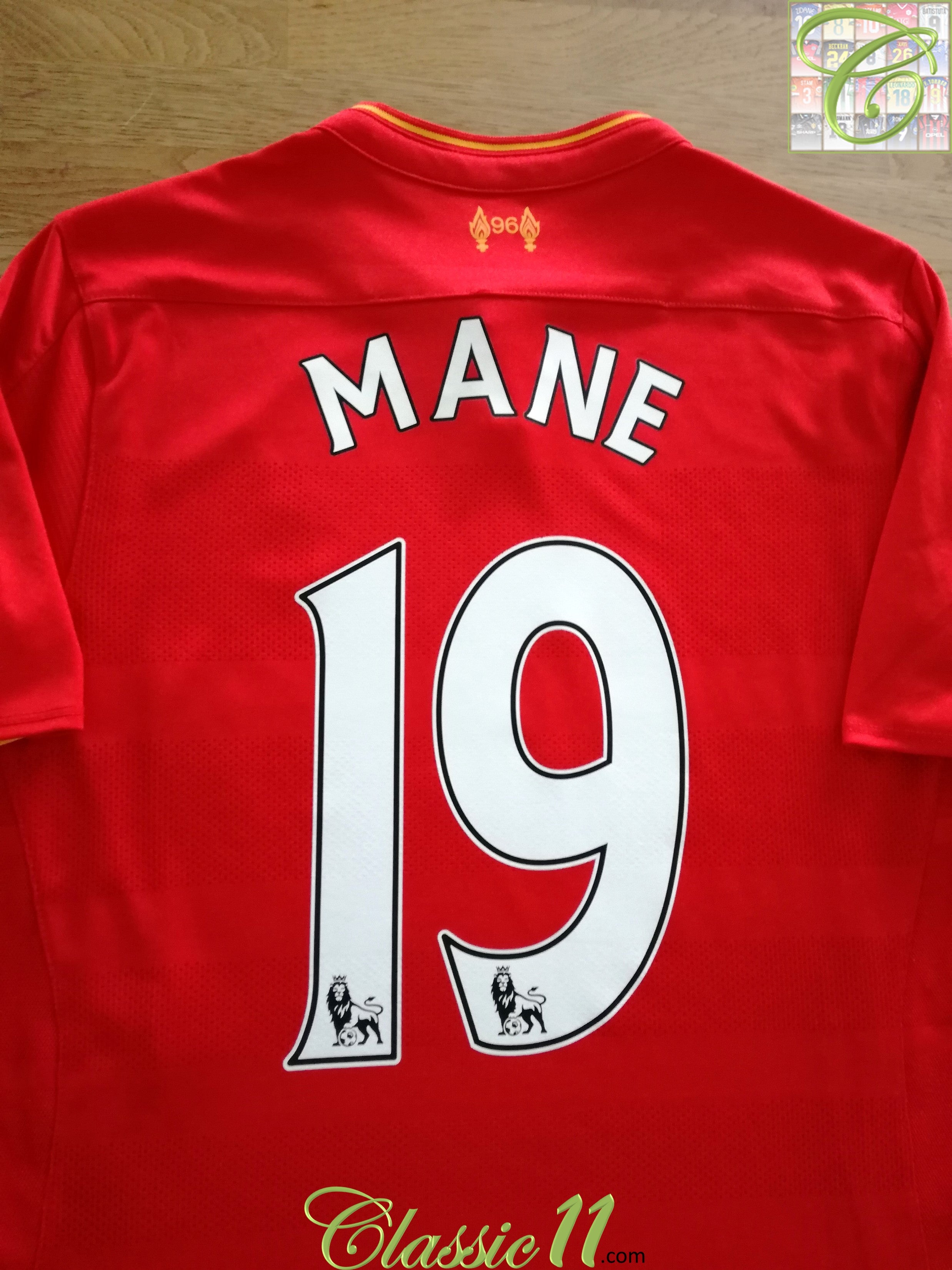 2016/17 Liverpool Home Premier League Football Shirt Mane #19