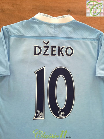 2011/12 Man City Home Premier League Football Shirt Džeko #10