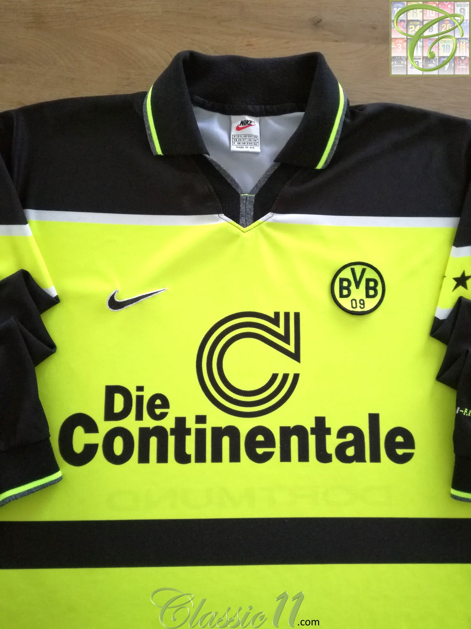 1997 Borussia Dortmund Home Long Sleeve Football Shirt