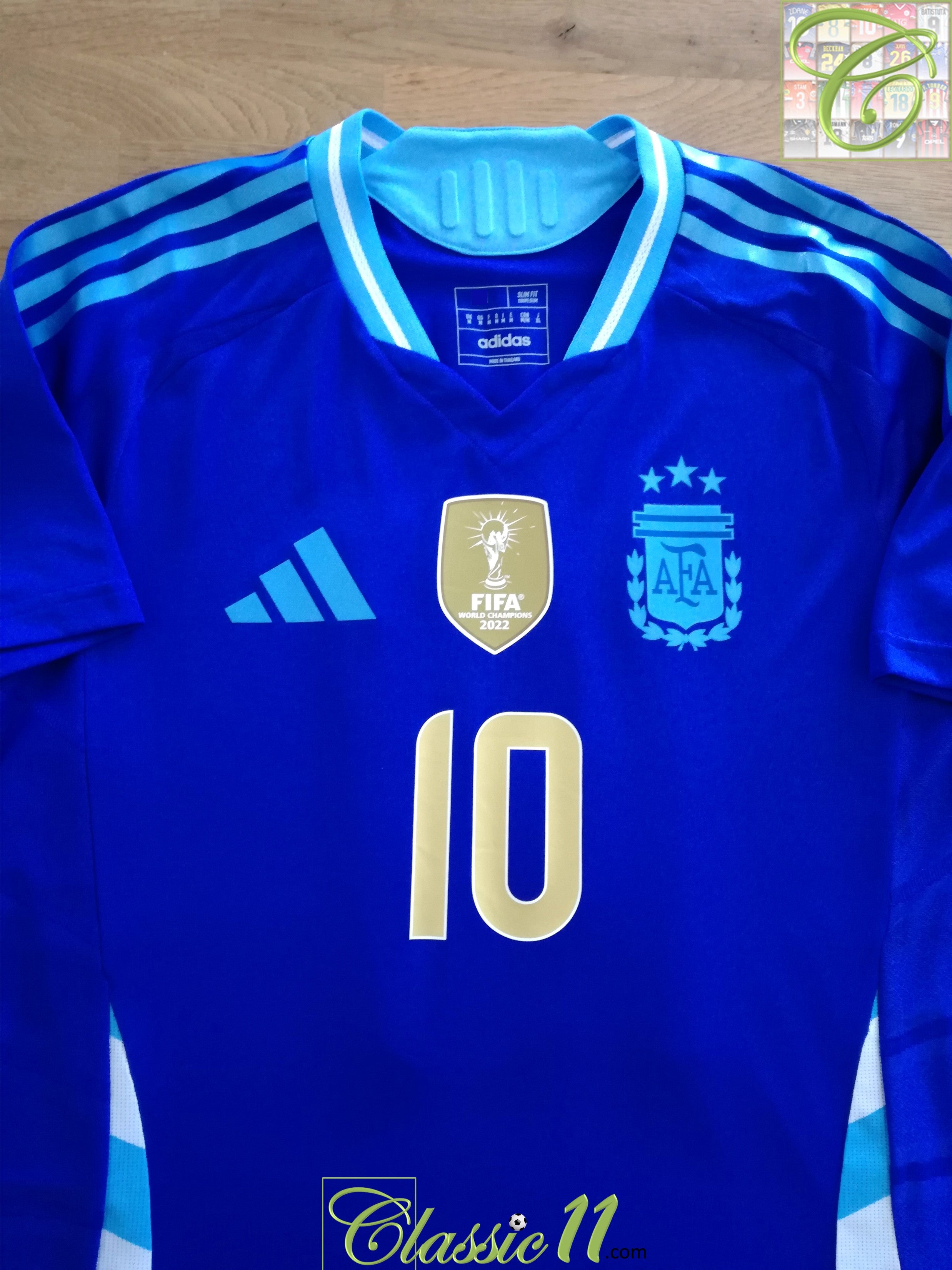 2024/25 Argentina Away World Champions 2022 Football Shirt Messi #10