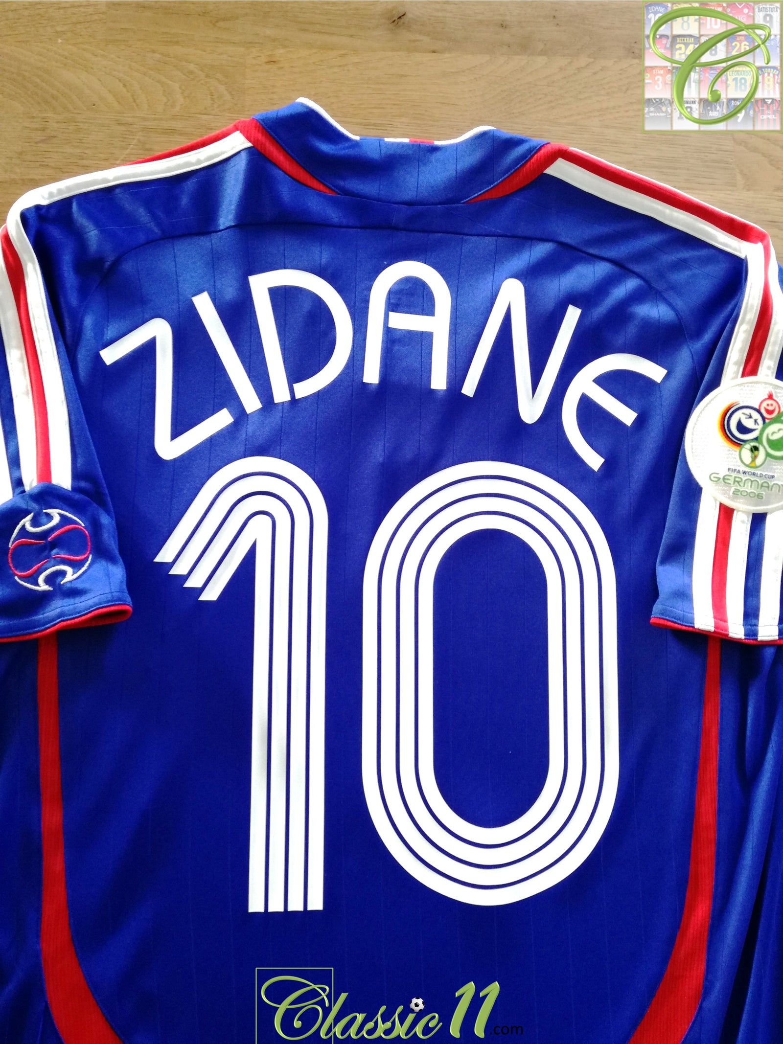 2006 France Home World Cup Football Shirt Zidane #10