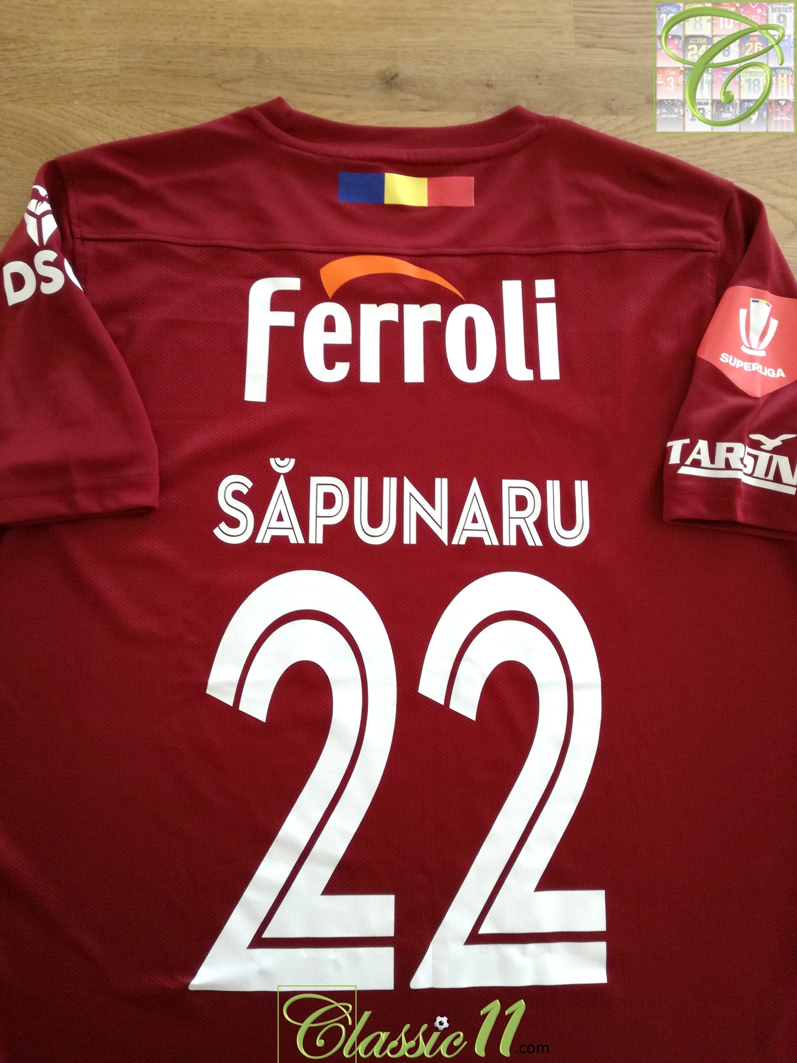 2022/23 Rapid București Home Superliga Football Shirt Săpunaru #22