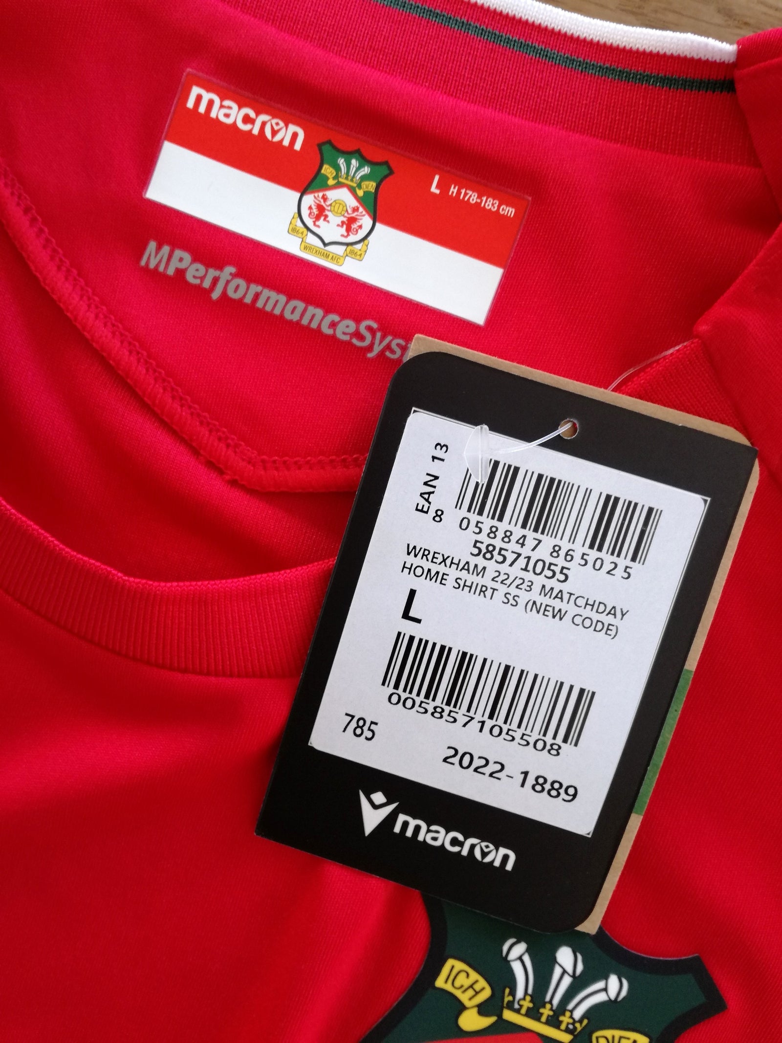 2022/23 Wrexham Home Football Shirt (L) *BNWT*