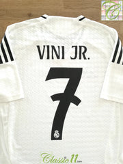 2024/25 Real Madrid Home Authentic Football Shirt Vini Jr. #7 (M)