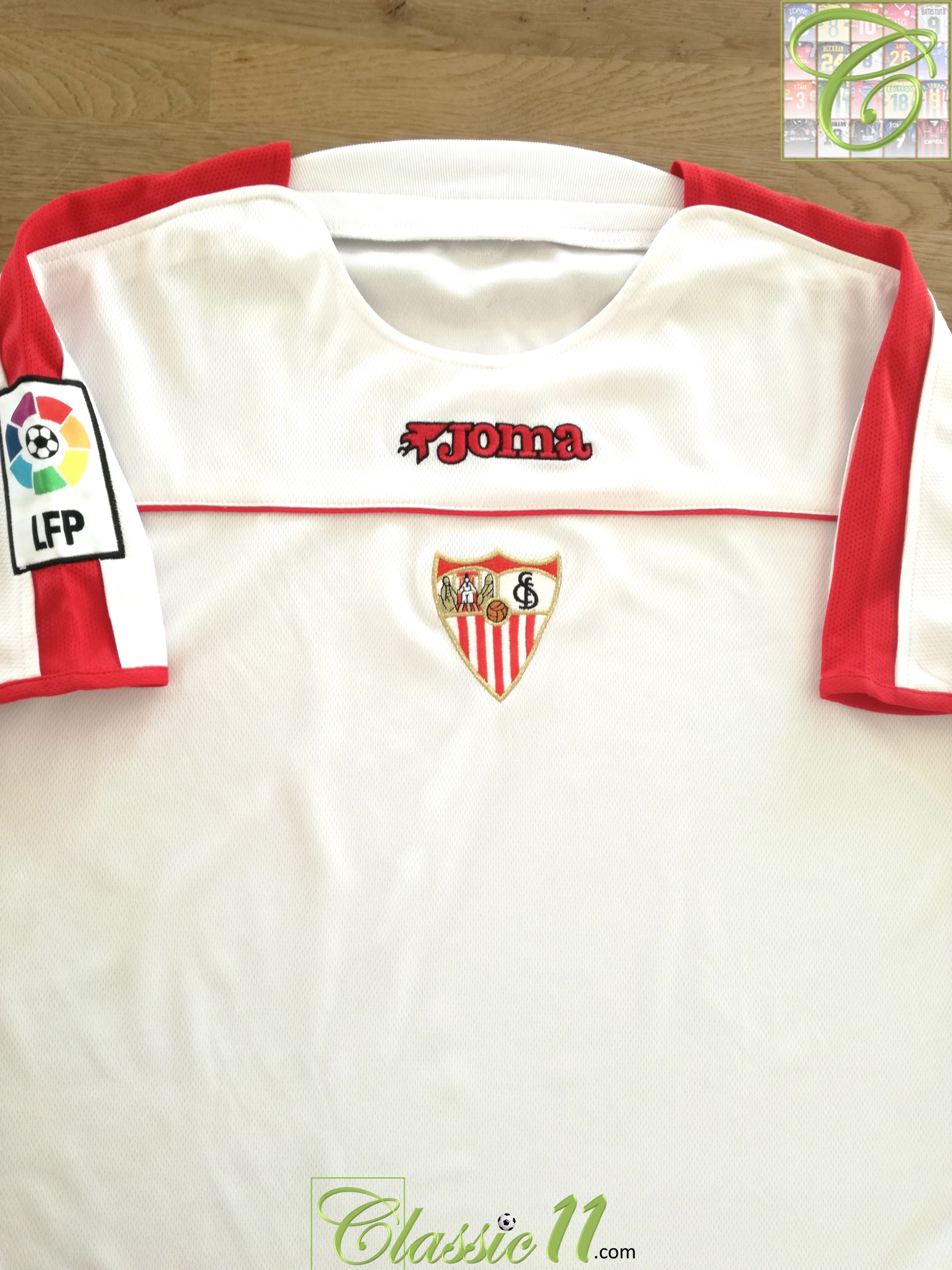 2002/03 Sevilla Home La Liga Football Shirt