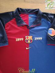 1999/00 Barcelona Home Centenary Football Shirt