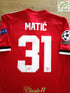 2017/18 Man Utd Home Champions League Football Shirt Matić #31 (M)