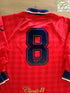 1990/91 Scottish Schools Away Match Worn Football Shirt. #8 (M)