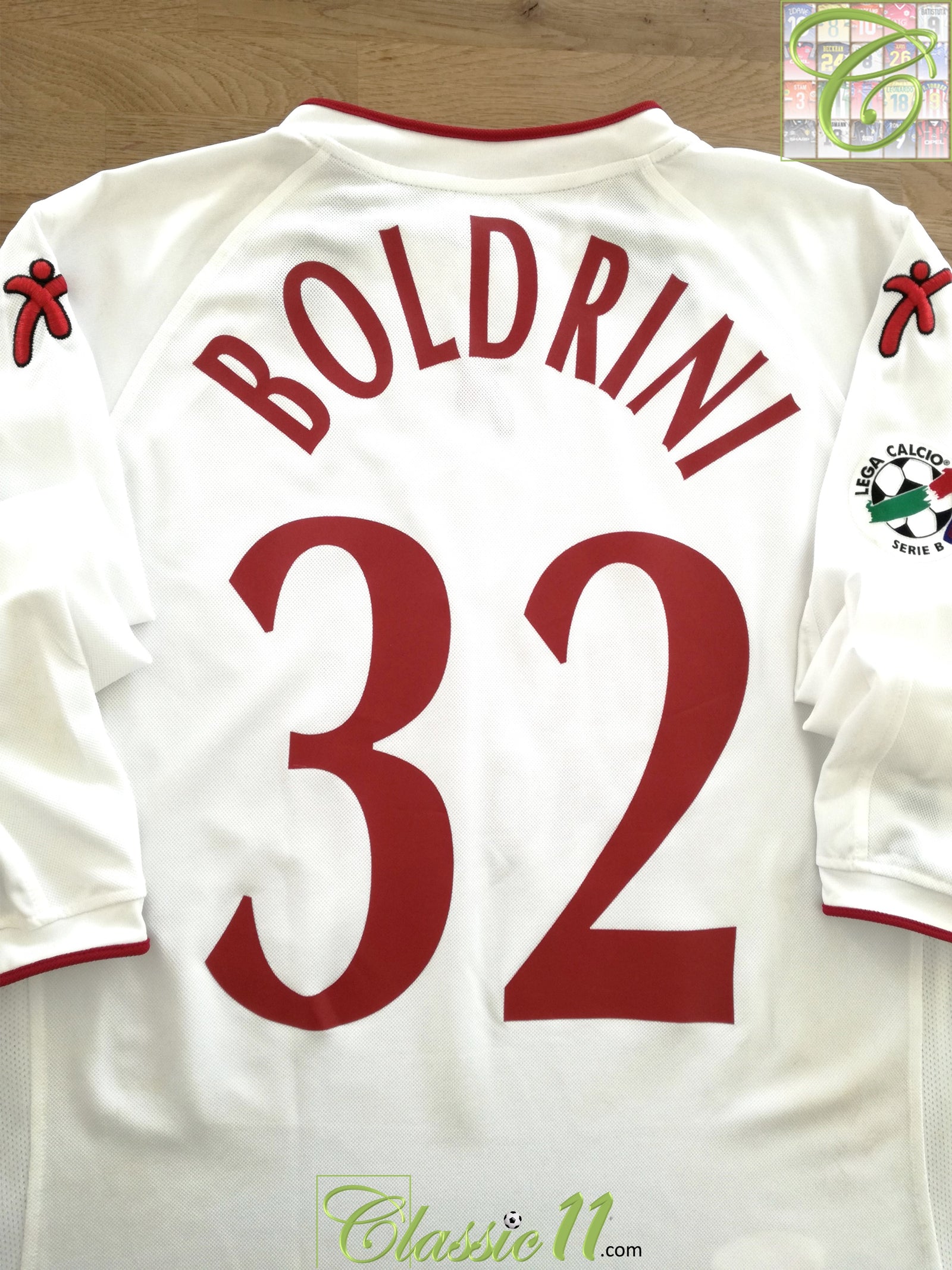 2004/05 Perugia Away Serie B Long Sleeve Football Shirt Boldrini #32