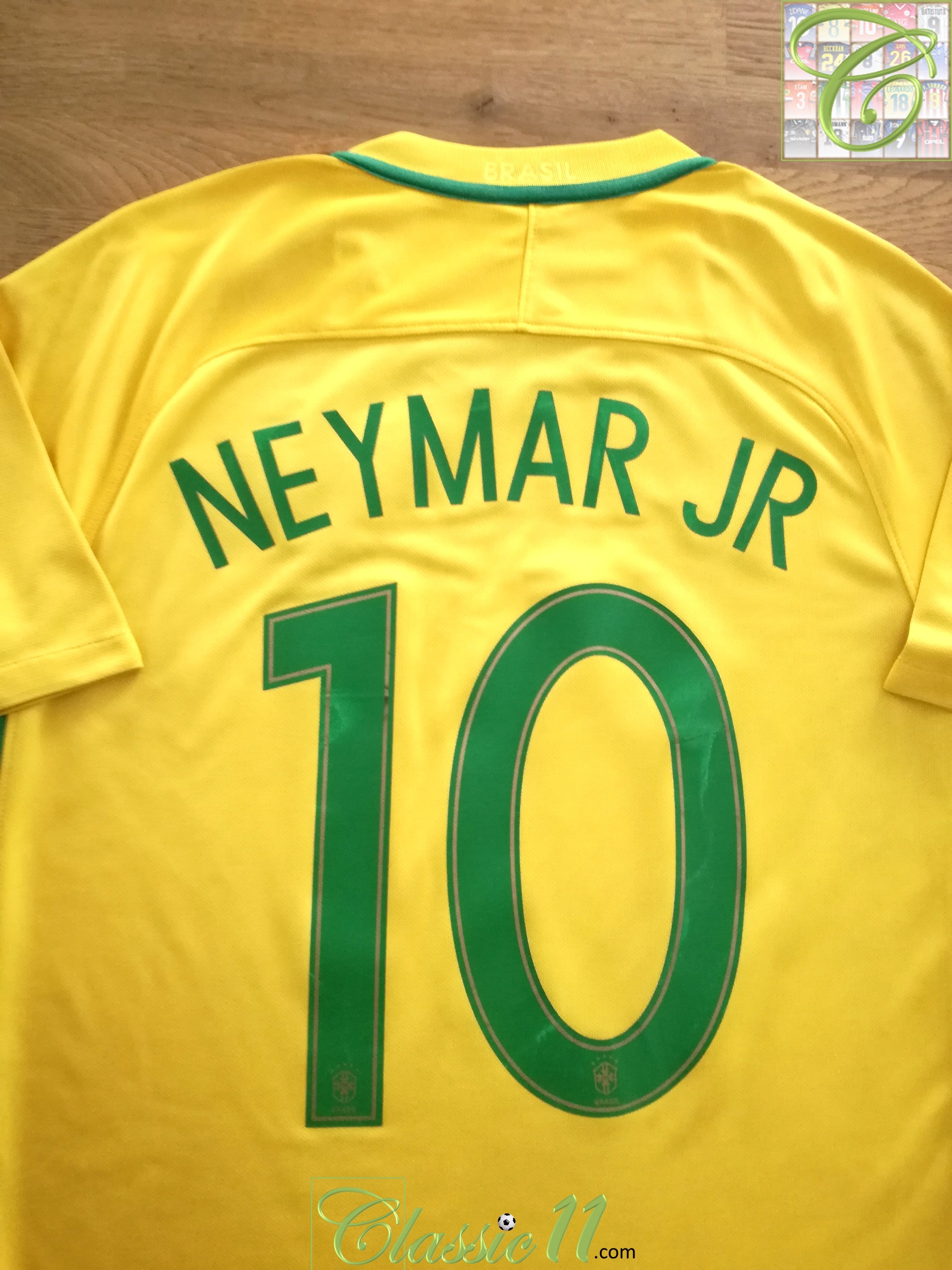 2016/17 Brazil Home Football Shirt Neymar JR #10