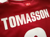 2002 Denmark Home World Cup Football Shirt Tomasson #9 (L)